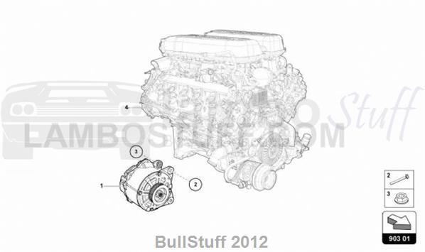 2017 Lamborghini HURACAN LP610-4 COUPE CANADA ALTERNATOR (903.01.00)